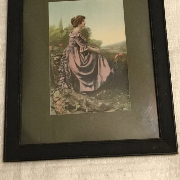 Antique 1901 framed print of a beautiful lady by McLaughlin Bros. - Picture 4 of 8